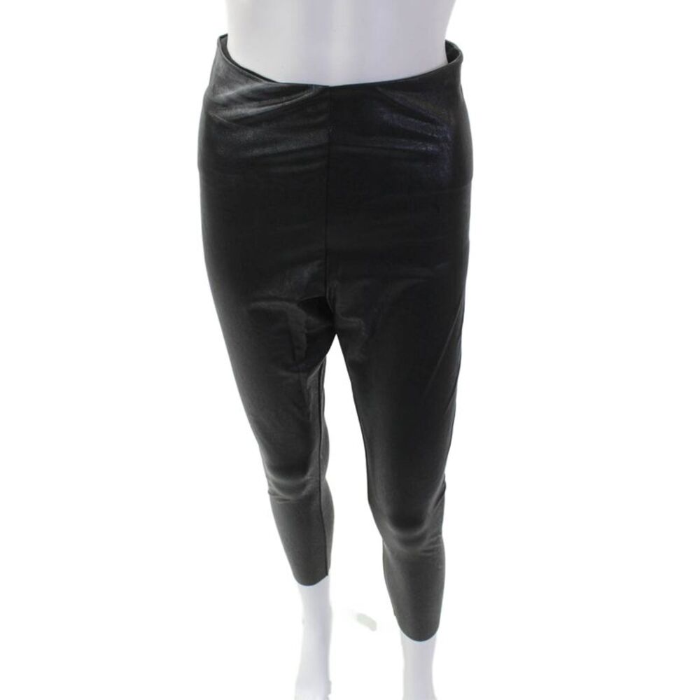 Commando Women Ankle Jeggings Black Biker Solid Size L